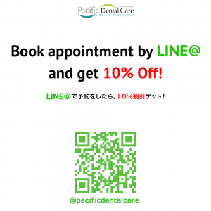 Book appointment by LINE@ and get 10% off